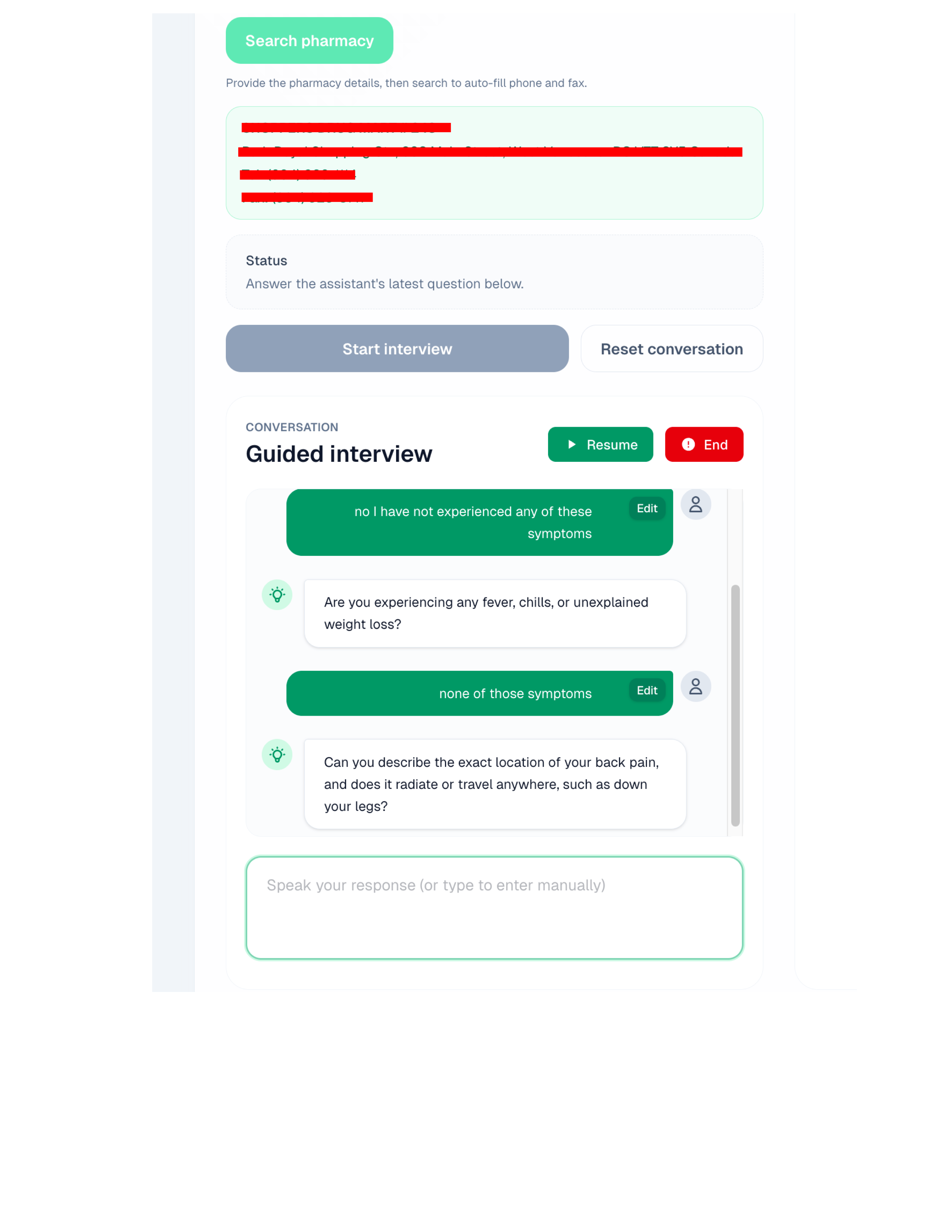 Application screenshot 2
